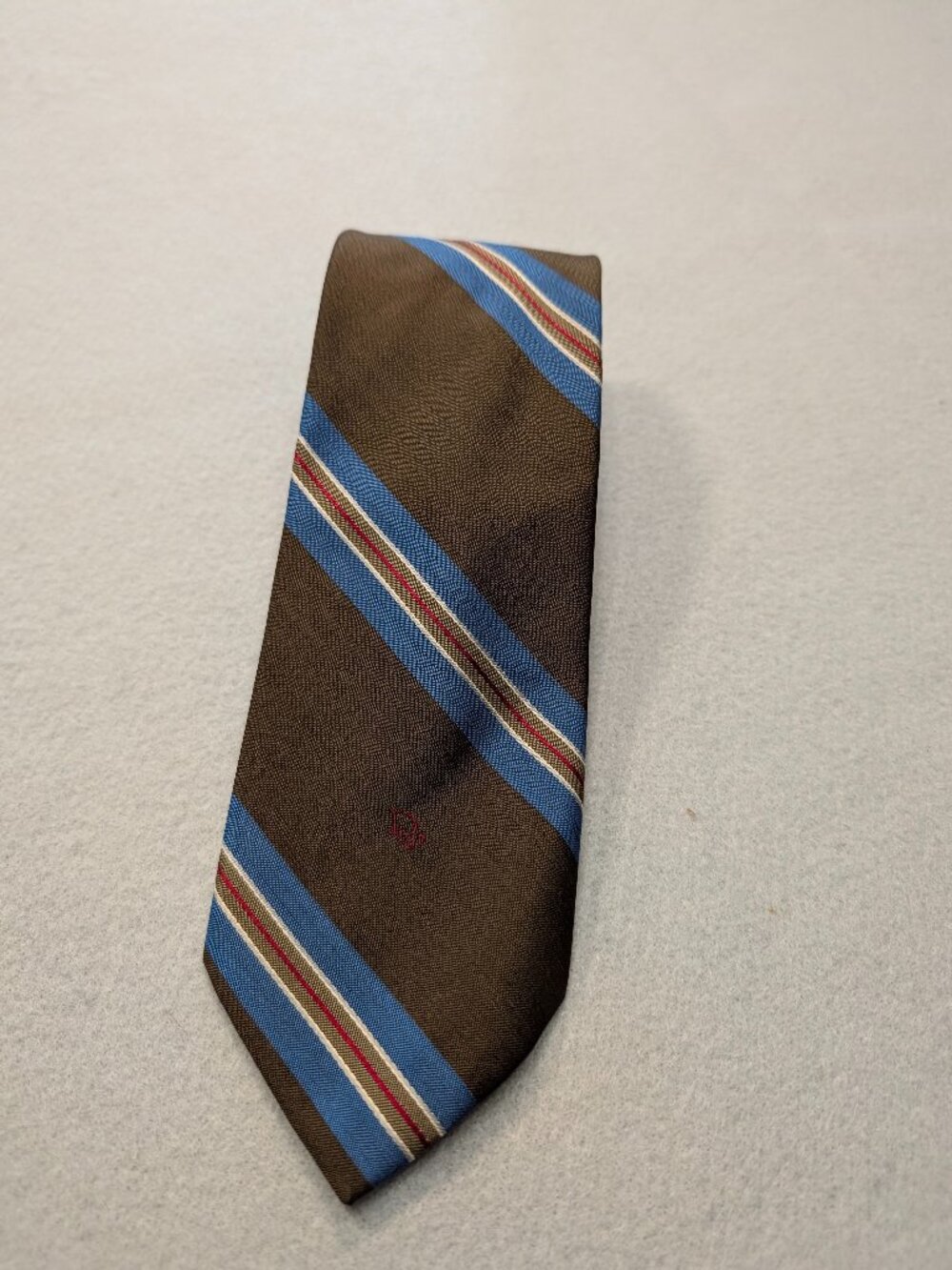 Christian Dior Italy Vintage Striped Designer Tie